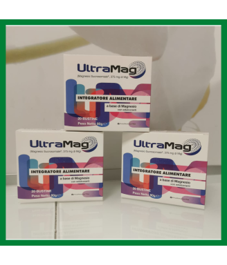 UltraMag integratore alimentare magnesio sucrosomiale 60 bustine senza glutine